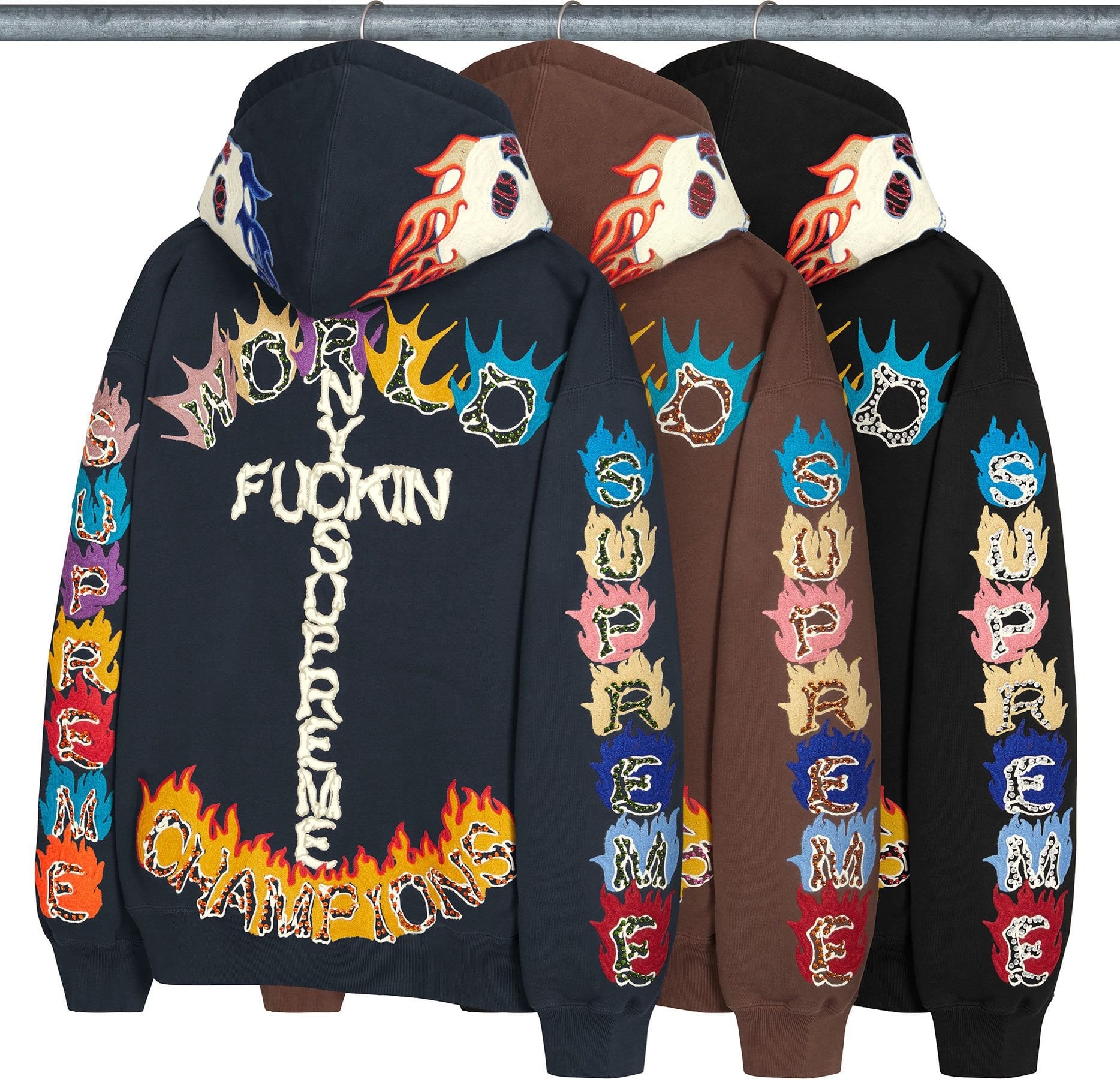 Fuck You Zip Up Hooded Sweatshirt
